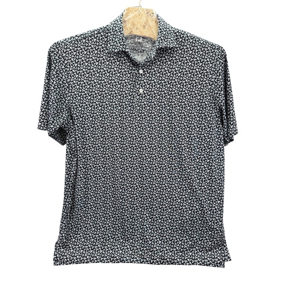 FootJoy Other - Footjoy Mens Golf Polo Shirt XL Black White Floral Print Stoney Creek Golf Club